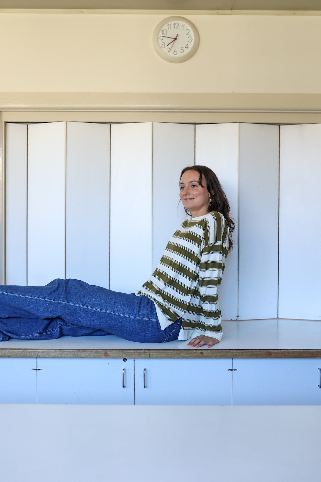 Ladies 7-Stripe Long Sleeve Tee