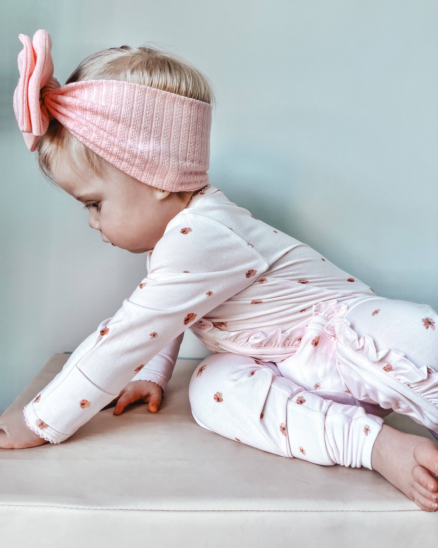 Bamboo/Organic Cotton Oakleigh Onesie - Blossom