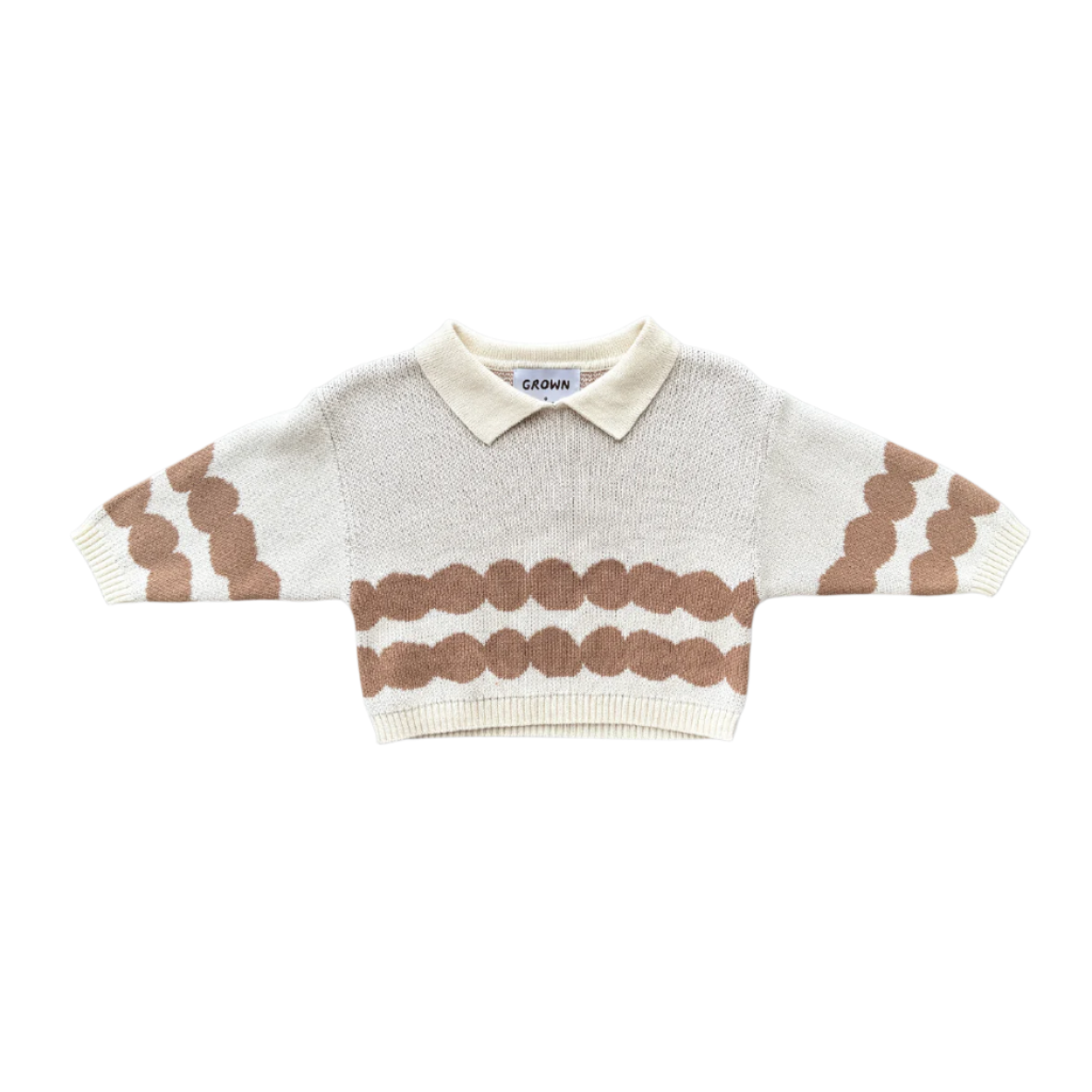 Pebble Collar Pull Over - Milk & Clay