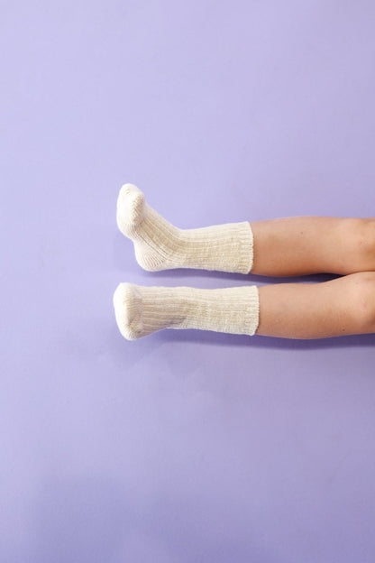 Chunky Rib Sock - Milk