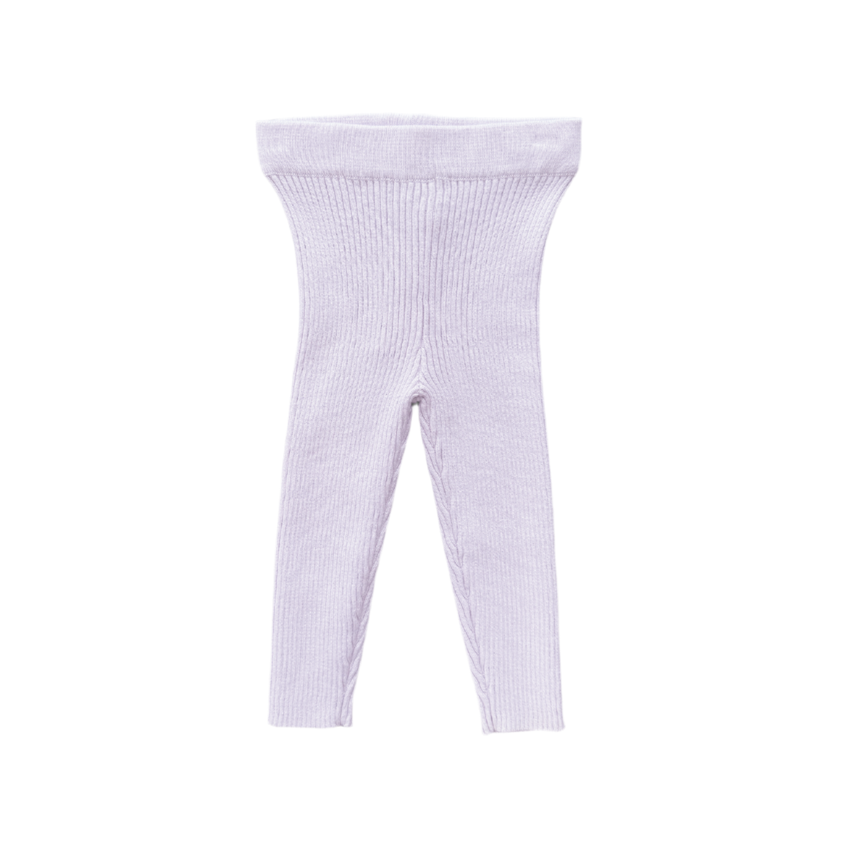 Organic Ribbed Essential Leggings - Lilac Ice