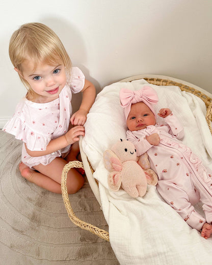 Bamboo/Organic Cotton Oakleigh Onesie - Blossom