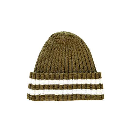 Organic Striped Pixie Beanie - Herb