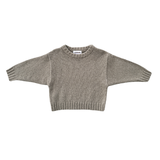 Merino Blend Everyday Pull Over - Grey