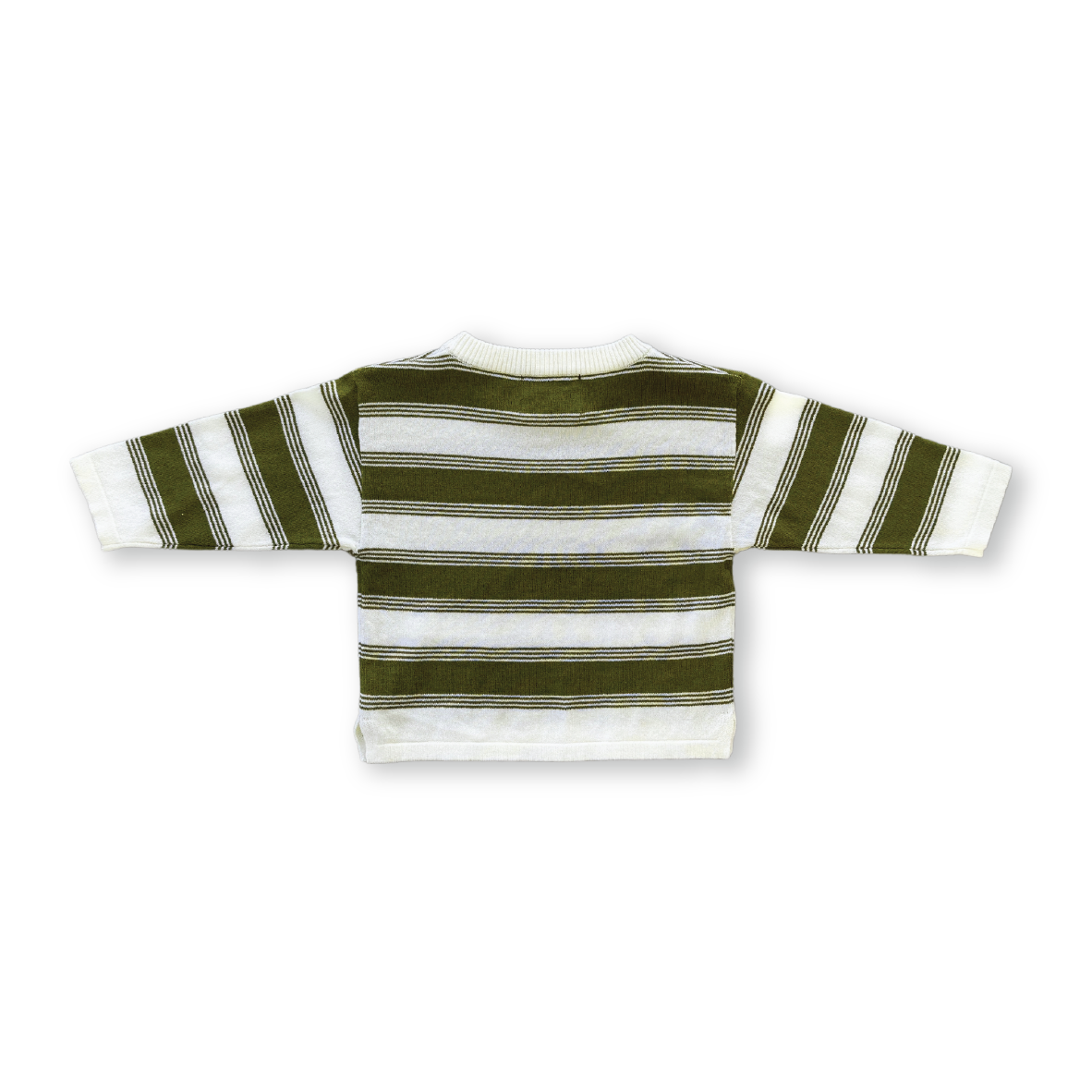 Organic 7-Stripe Long Sleeve Tee - Herb