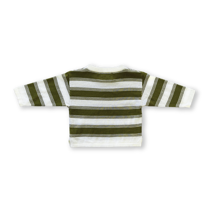 Organic 7-Stripe Long Sleeve Tee - Herb