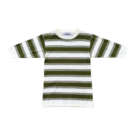 Organic 7-Stripe Dress - Herb