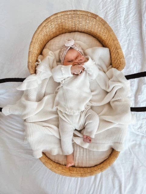 RIBBED KIMONO SET | MILK